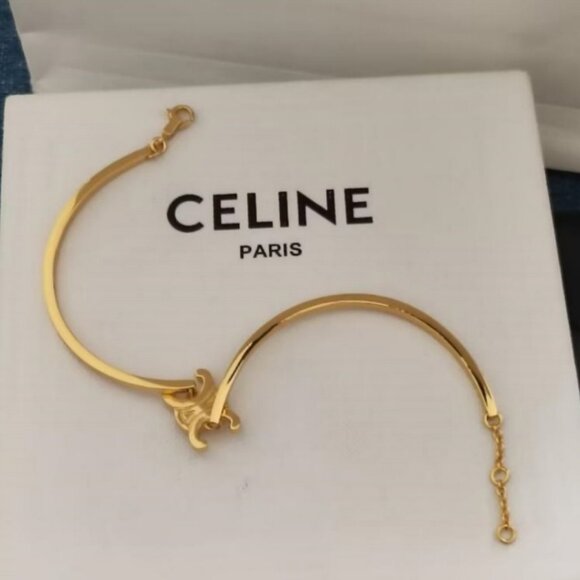 Celine Gold-Tone Modern Wrist Jewelry - Picture 3 of 6